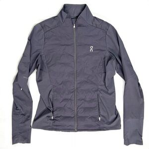 On Cloud Climate Jacket Women’s Size Medium M Full Zip Performance Running Black